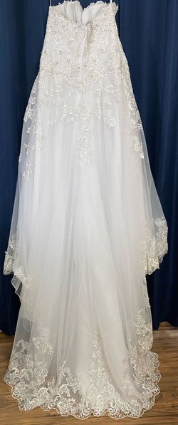 David's Bridal White Size 16 50 Off Plus Size Tulle Cotillion Ball gown on Queenly