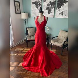 Jovani Red Size 8 Floor Length Military Pageant Mermaid Dress on Queenly