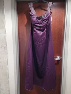 Style P4059 Precious Formals Purple Size 24 Floor Length A-line Dress on Queenly