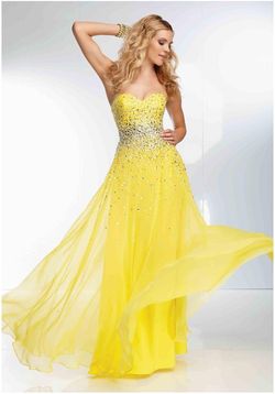 Style 95090 MoriLee Yellow Size 24 Mori Lee  Tulle $300 A-line Dress on Queenly