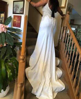 Sottero and Midgley White Size 12 Floor Length Straight Dress on Queenly