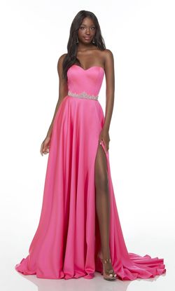 Style 1723 Alyce Pink Size 8 Pageant Bridesmaid Side slit Dress on Queenly