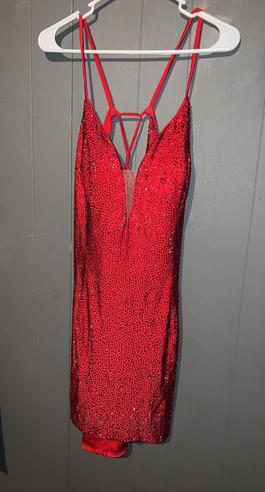 Sophia Thomas Red Size 16 Corset Cocktail Dress on Queenly