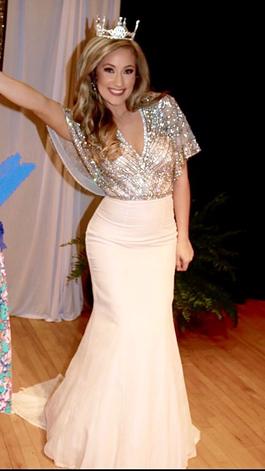 Sherri Hill White Size 4 Mini Jewelled Pageant Cape Mermaid Dress on Queenly