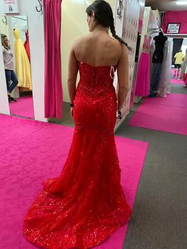 Sherri Hill Red Size 6 Black Tie Floor Length Mermaid Dress on Queenly