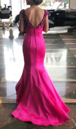 Sherri Hill Pink Size 2 Floor Length Beaded Top Mermaid Dress on Queenly