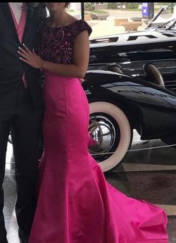 Sherri Hill Pink Size 2 High Neck Jewelled $300 Pageant Mermaid Dress on Queenly