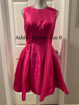 Ashley Lauren Pink Size 8 Black Tie Interview Floor Length A-line Dress on Queenly