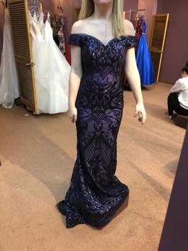 Jovani Purple Size 2 Pattern Prom Mermaid Dress on Queenly