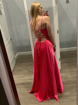 Faviana Pink Size 6 Pockets Silk 50 Off Euphoria Summer Side slit Dress on Queenly