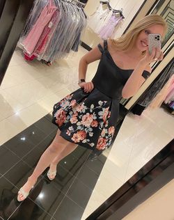 Blush Prom Black Size 10 Print 50 Off $300 Cocktail Dress on Queenly
