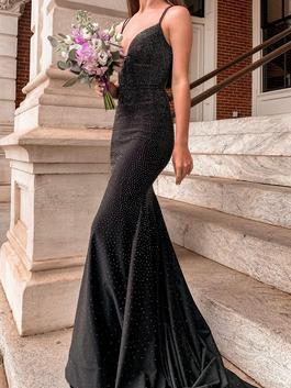 Sherri Hill Black Size 00 Train Floor Length Prom Straight Dress on Queenly