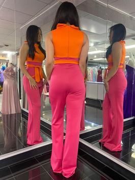 Rachel Allan Pink Size 0 Floor Length Magenta Jumpsuit Dress on Queenly