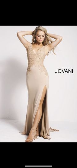 Jovani White Size 0 Military Sheer Floor Length 50 Off Mermaid Dress on Queenly