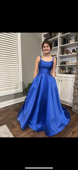 Sherri Hill Blue Size 2 Prom Boat Neck Pageant Ball gown on Queenly