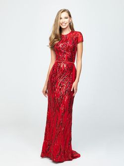 Style 254M Madison James Red Size 16 $300 Straight Dress on Queenly