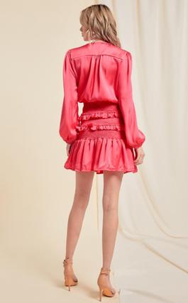 Style 2165 Minuet Hot Pink Size 6 Euphoria Midi $300 Cocktail Dress on Queenly