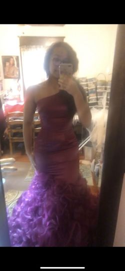 Sherri Hill Multicolor Size 4 Prom One Shoulder Mermaid Dress on Queenly