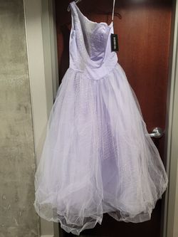 Style 32017 Sherri Hill Purple Size 12 Lavender Plus Size 32017 Ball gown on Queenly