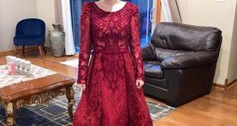 Custom Made Red Size 4 70 Off Embroidery Sleeves Train Dress on Queenly