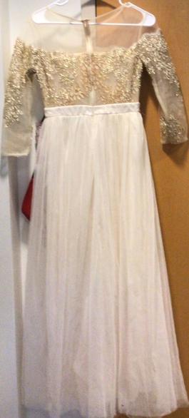 Filly Flair Nude Size 8 Floor Length Prom Ball gown on Queenly