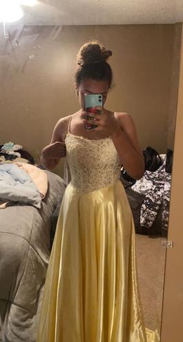 Sherri Hill Yellow Size 4 Black Tie Prom A-line Dress on Queenly