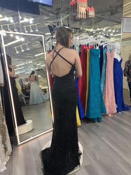 Primavera Black Size 0 Sequined Halter Straight Dress on Queenly