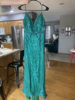Val Stefani Green Size 2 Black Tie $300 Mermaid Dress on Queenly