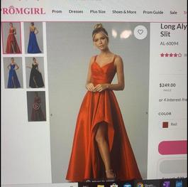 Promgirl Red Size 6 70 Off 50 Off A-line Dress on Queenly