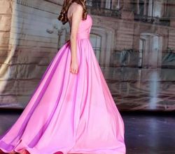 Sherri Hill Light Pink Size 0 Floor Length Train Prom Ball gown on Queenly