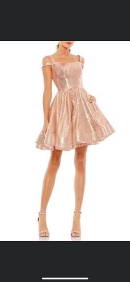 Mac Duggal Rose Gold Size 6 Midi $300 Cocktail Dress on Queenly