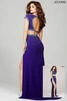 Jovani Purple Size 8 Floor Length Two Piece Straight Dress on Queenly