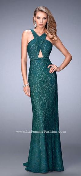 La Femme Green Size 2 Jewelled Mermaid Dress on Queenly
