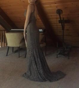 Jovani Silver Size 0 Black Tie Prom Mermaid Dress on Queenly