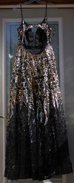 Alyce Paris Black Size 10 Sequin Prom A-line Dress on Queenly