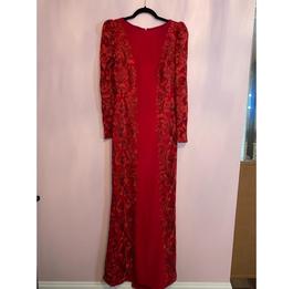 Tadashi shoji Red Size 2 Floor Length Black Tie $300 A-line Dress on Queenly