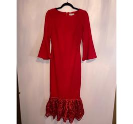 Calvin Klein Red Size 2 Floor Length A-line Dress on Queenly