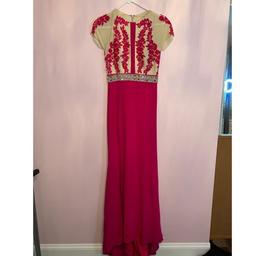 Custom made Pink Size 2 Floor Length Prom Train Dress on Queenly