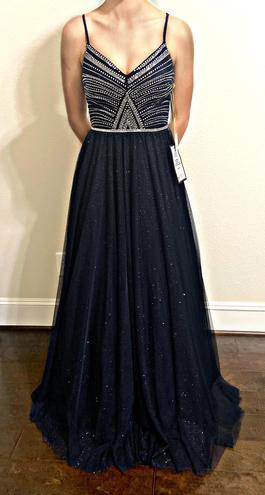 Say Yes to the Prom Blue Size 2 Prom Tulle $300 Pattern Ball gown on Queenly