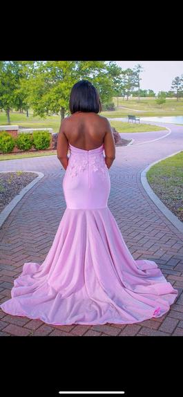 Mermaid Pink Size 8 Black Tie Floor Length Mermaid Dress on Queenly
