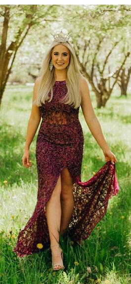 Primavera Purple Size 10 50 Off Side slit Dress on Queenly