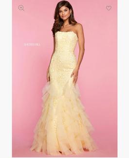 Sherri Hill Yellow Size 6 Floor Length Mermaid Dress on Queenly