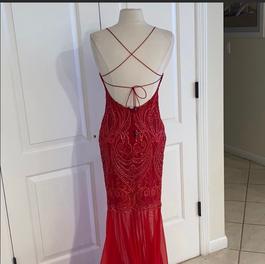 Baccio Couture Red Size 6 Black Tie Straight Dress on Queenly