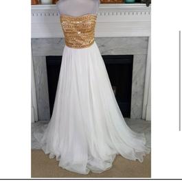 Sherri Hill White Size 14 Floor Length Straight Dress on Queenly