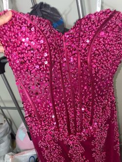Style -1 Jovani Pink Size 6 Sweetheart Prom Mermaid Dress on Queenly