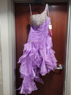 Style 91013 Mori Lee Paparrazi Purple Size 12 50 Off Tall Height Cocktail Dress on Queenly