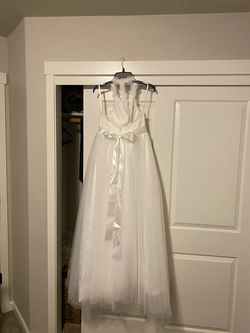 White Size 12 A-line Dress on Queenly