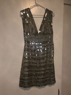 Silver Size 4 Cocktail Dress on Queenly