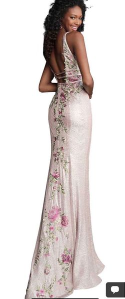 Jovani Multicolor Size 12 Floor Length Straight Dress on Queenly