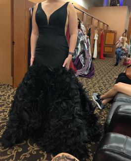Sherri Hill Black Tie Size 12 Floor Length Mermaid Dress on Queenly
